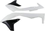 Acerbis White/Black Plastic Radiator Shrouds/Scoops (2449691035)