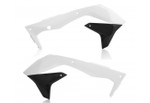 Acerbis White/Black Plastic Radiator Shrouds/Scoops (2449691035)
