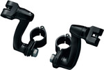 Kuryakyn Gloss Black Longhorn Offset Footpeg Mounts (7571)