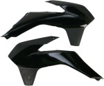 Acerbis Black Plastic Radiator Shrouds/Scoops (2314250001)