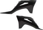 Acerbis Black/Metallic Plastic Radiator Shrouds/Scoops (2872737440)