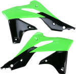 Acerbis Green/Black Plastic Radiator Shrouds/Scoops (2314161089)