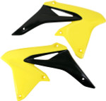 Acerbis Yellow/Black Plastic Radiator Shrouds/Scoops (2171911017)