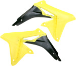 Acerbis Yellow/Black Plastic Radiator Shrouds/Scoops (2113861017)