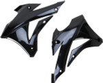 Acerbis Black Plastic Radiator Shrouds/Scoops for '14-21 KX85/KX100 (2374070001)