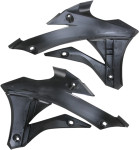 Acerbis Black Plastic Radiator Shrouds/Scoops for '14-21 KX85/KX100 (2374070001)