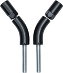 Kuryakyn Black Mirror Stem Extenders (1216)