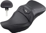 Saddlemen Heated Roadsofa Carbon/Black Seat w/Driver Backrest (808-07B-185BRHC)