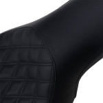 Saddlemen Profiler Front Lattice Stitch/Rear Smooth Black Seat (806-04-149)