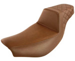Saddlemen Step Up Front Smooth/Rear Lattice Brown Seat (I14-07-173BR)