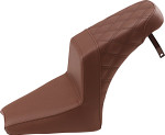 Saddlemen Step Up Brown Seat w/Smooth Front & Lattice Stitch Rear (I18-33-173BR)
