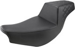 Saddlemen Step Up Front Smooth/Rear Lattice Stitch Black Seat (I14-07-173)