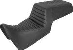 Saddlemen Step Up Black Seat, Front Tuck-n-Roll/Rear Lattice Stitch (821-34-176)