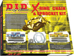 DID Steel Sprocket & 525VX3 Black X Ring Chain Kit (DKY-004)