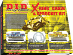 DID Steel Sprocket & 525VX3 Black X Ring Chain Kit (DKY-012)