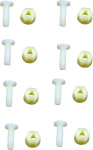 Zero Gravity White Nylon Windscreen Fastener Set (32-130)