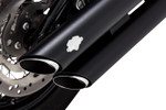 Vance & Hines Black Twin Slash 3" Slip-On Exhaust Mufflers (46376)
