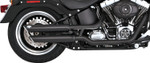 Vance & Hines Black Twin Slash 3" Slip-On Exhaust Mufflers (46343)