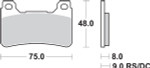 SBS DC - Dual Carbon Front Brake Pads (809DC)