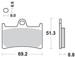 SBS DC - Dual Carbon Front Brake Pads (634DC)