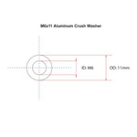 Bolt M6x11mm Compression Washer 50 Pack (DPWM6.11-50)