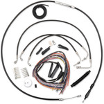 LA Choppers Black Vinyl Complete Cable Kit for 15"-17" Bars (LA-8011KT2-16B)