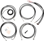 LA Choppers Black Vinyl Complete Cable Kit for 12"-14" Bars (LA-8052KT2-13B)