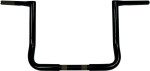 LA Choppers 1.25" Twin Peaks Glossy Black Handlebar w/12" End Rise (LA-7361-12B)