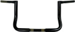 LA Choppers 1.25" Twin Peaks Glossy Black Handlebar w/10" End Rise (LA-7361-10B)