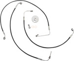 LA Choppers Black Vinyl Brake Lines for 15"-17" Handlebars (LA-8154B16B)