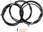 LA Choppers Black Vinyl Brake Lines for 15"-17" Handlebars (LA-8052B16B)