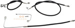 LA Choppers Black Vinyl Brake Lines for 12"-14" Handlebars (LA-8151B13B)