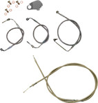 LA Choppers Stainless Standard Cable Kit for 18"-20" Handlebars (LA-8154KT-19)