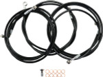 LA Choppers Black Vinyl Brake Lines for 12"-14" Handlebars (LA-8052B13B)