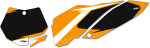 Factory Effex Black/Orange Pre-Cut Graphic Number Plate Kit (19-64530)