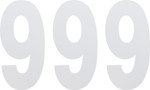 Factory Effex 6" White Standard Number 9 Decals (02-4469)