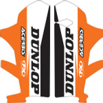 Factory Effex Dunlop Lower Fork Guard Graphics Kit (17-40566)