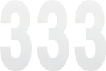 Factory Effex 8" White Standard Number 3 Decals (02-4483)