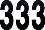 Factory Effex 8" Black Standard Number 3 Decals (02-4473)