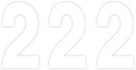 Factory Effex 4" White Mini Pro Number 2 Decals (04-2562)