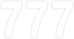 Factory Effex 5" White Mini Pro Number 7 Decals (03-0207)