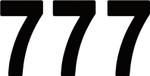 Factory Effex 8" Black Pro Number 7 Decals (02-4367)