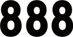 Factory Effex 8" Black Pro Number 8 Decals (02-4368)