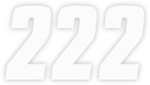 Factory Effex 7" White Factory Number 2 Decals (08-90092)