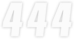 Factory Effex 7" White Factory Number 4 Decals (08-90094)
