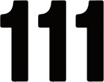Factory Effex 8" Black Pro Number 1 Decals (02-4361)