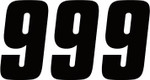 Factory Effex 7" Black Factory Number 9 Decals (08-90089)