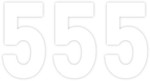 Factory Effex 5" White Mini Pro Number 5 Decals (03-0205)