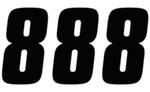 Factory Effex 4" Black Factory Number 8 Decals (08-90008)