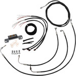 LA Choppers Black Vinyl Complete Cable Kit for 12"-14" Bars (LA-8055KT2-13B)